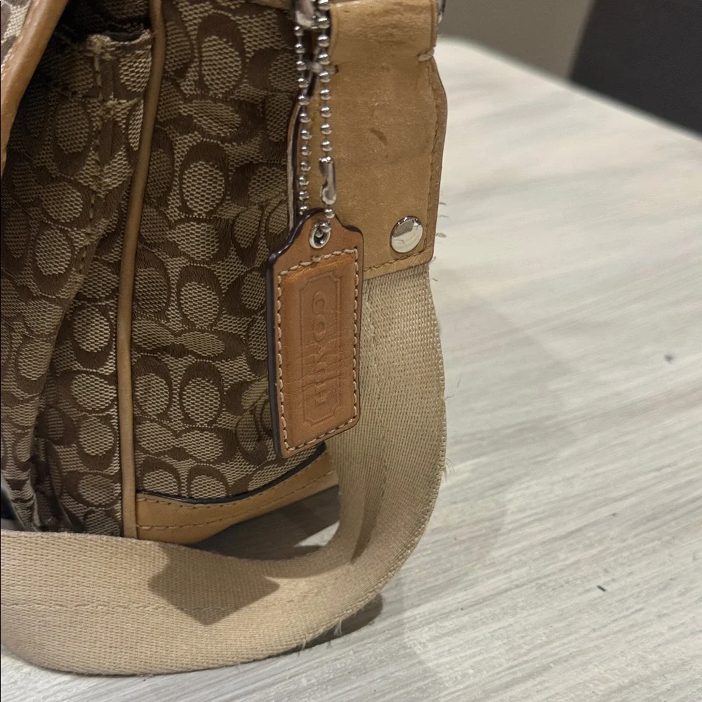 Coach Voyager Small C  Messenger/Crossbody Bag in Brown and Tan